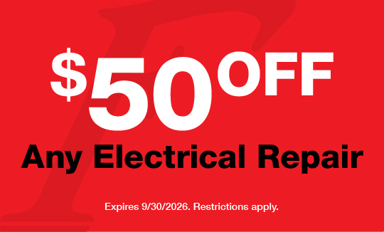 $50 off electrical repair