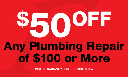 $50 off plumbing repair