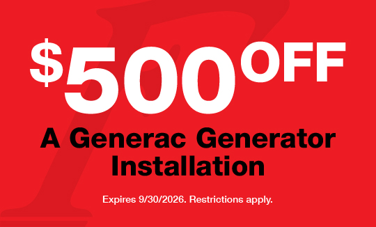 $500 off a Generac generator